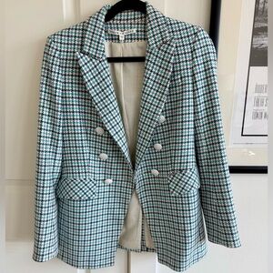 Veronica Beard Houndstooth Double-Breasted Blazer